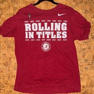 Nike Crimson 'Rolling in Titles' Graphic Tee